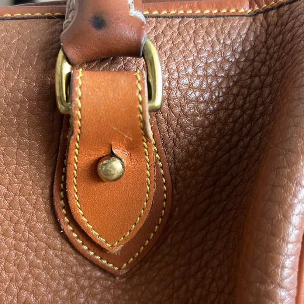 Dooney & Bourke Brown Pebbled Leather Satchel